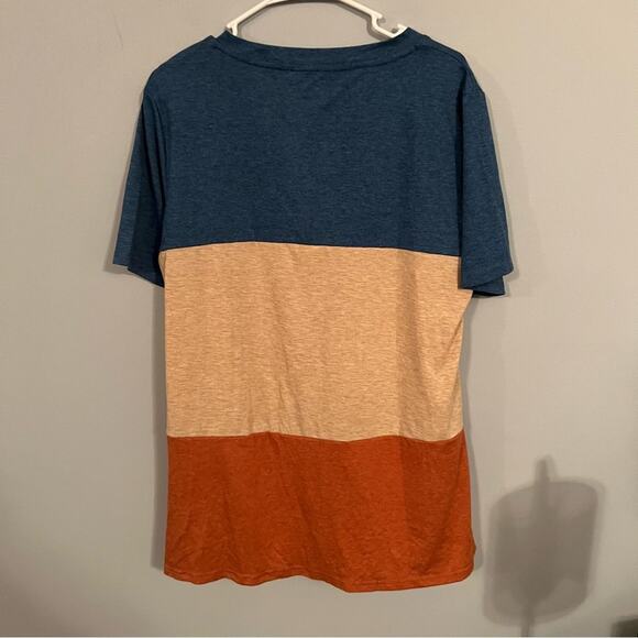 NWT Yidarton Color Block Front Knot Top Plus Size 2X - Picture 2 of 7